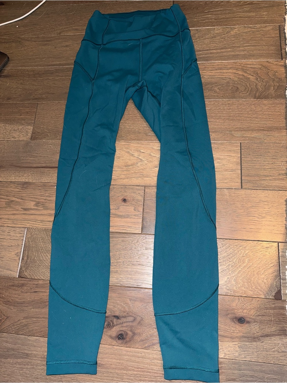 Teal Lululemon wonder under leggings